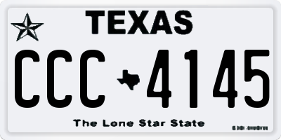 TX license plate CCC4145