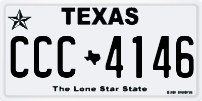 TX license plate CCC4146