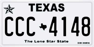 TX license plate CCC4148