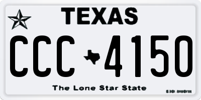 TX license plate CCC4150