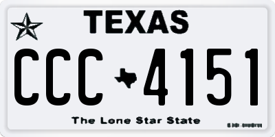 TX license plate CCC4151