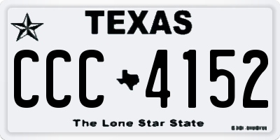TX license plate CCC4152