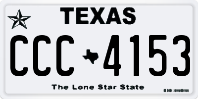 TX license plate CCC4153