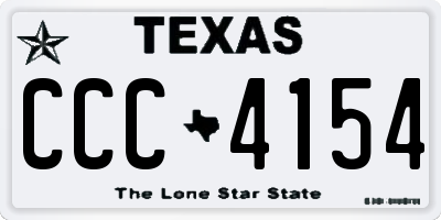 TX license plate CCC4154