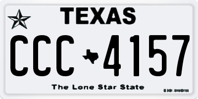 TX license plate CCC4157