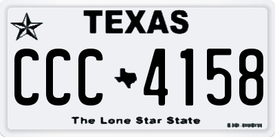 TX license plate CCC4158