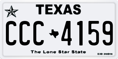 TX license plate CCC4159