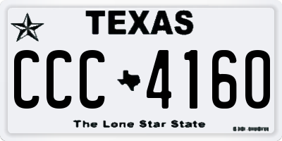 TX license plate CCC4160