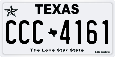 TX license plate CCC4161