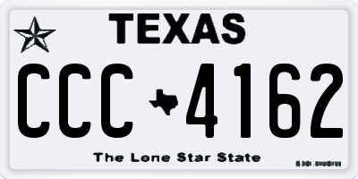 TX license plate CCC4162