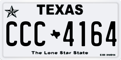 TX license plate CCC4164
