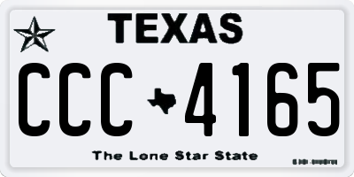 TX license plate CCC4165