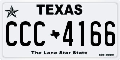 TX license plate CCC4166