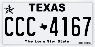 TX license plate CCC4167