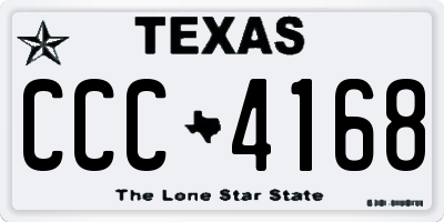 TX license plate CCC4168