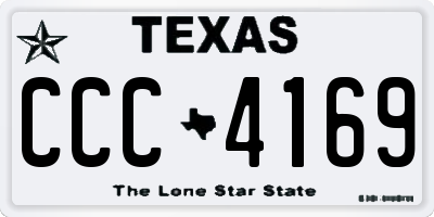 TX license plate CCC4169