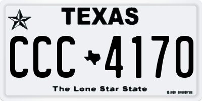 TX license plate CCC4170