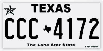 TX license plate CCC4172