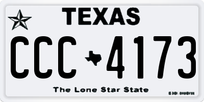 TX license plate CCC4173