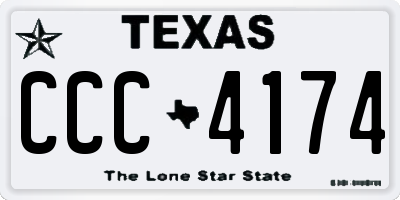 TX license plate CCC4174