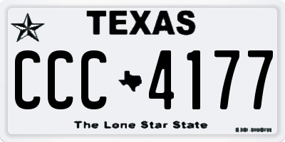 TX license plate CCC4177