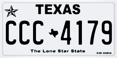 TX license plate CCC4179