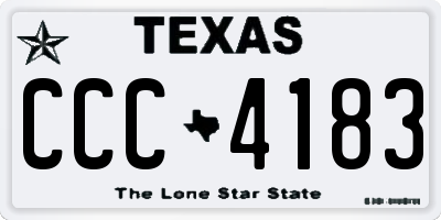 TX license plate CCC4183