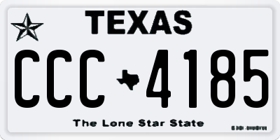 TX license plate CCC4185