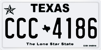 TX license plate CCC4186