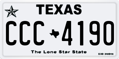 TX license plate CCC4190