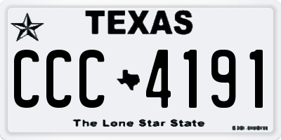 TX license plate CCC4191