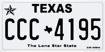 TX license plate CCC4195