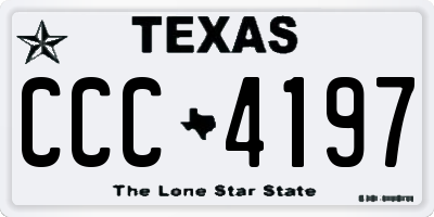TX license plate CCC4197