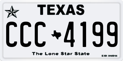 TX license plate CCC4199