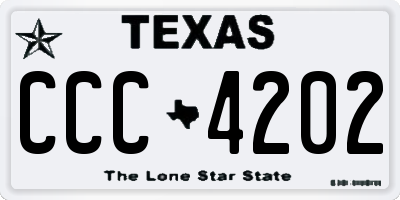 TX license plate CCC4202