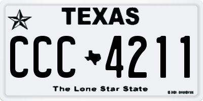 TX license plate CCC4211