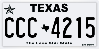 TX license plate CCC4215