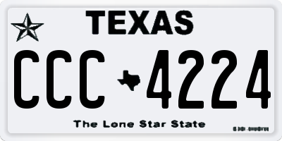 TX license plate CCC4224