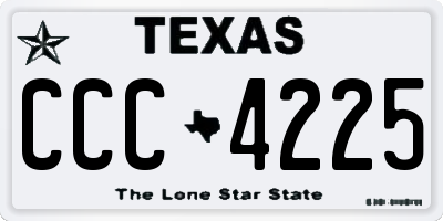TX license plate CCC4225