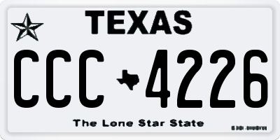 TX license plate CCC4226