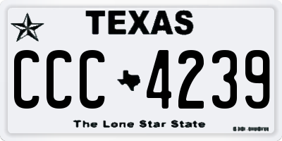 TX license plate CCC4239