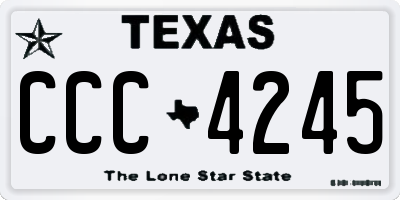 TX license plate CCC4245