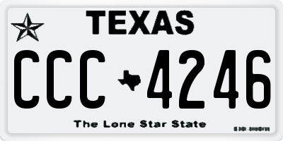 TX license plate CCC4246