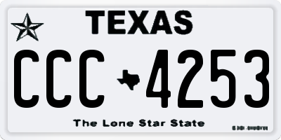 TX license plate CCC4253