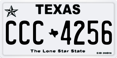TX license plate CCC4256