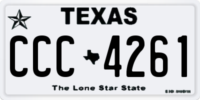 TX license plate CCC4261