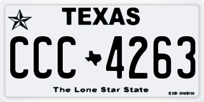 TX license plate CCC4263