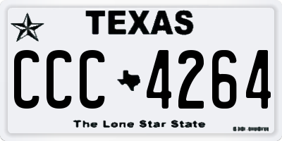 TX license plate CCC4264