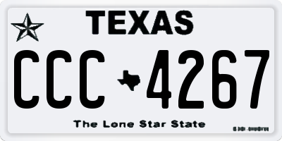 TX license plate CCC4267