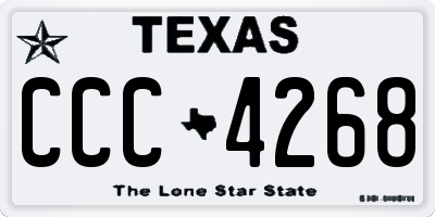 TX license plate CCC4268